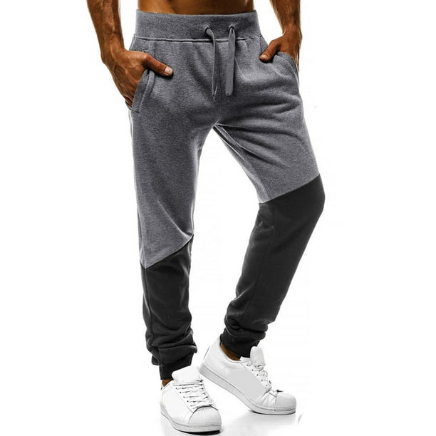 Mens Joggers Pants High Elasticity Athletic Workout Pants Sweatpants Waistband Drawcord with Pocket Casual Pants 